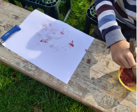 Bild mit Beeren malen